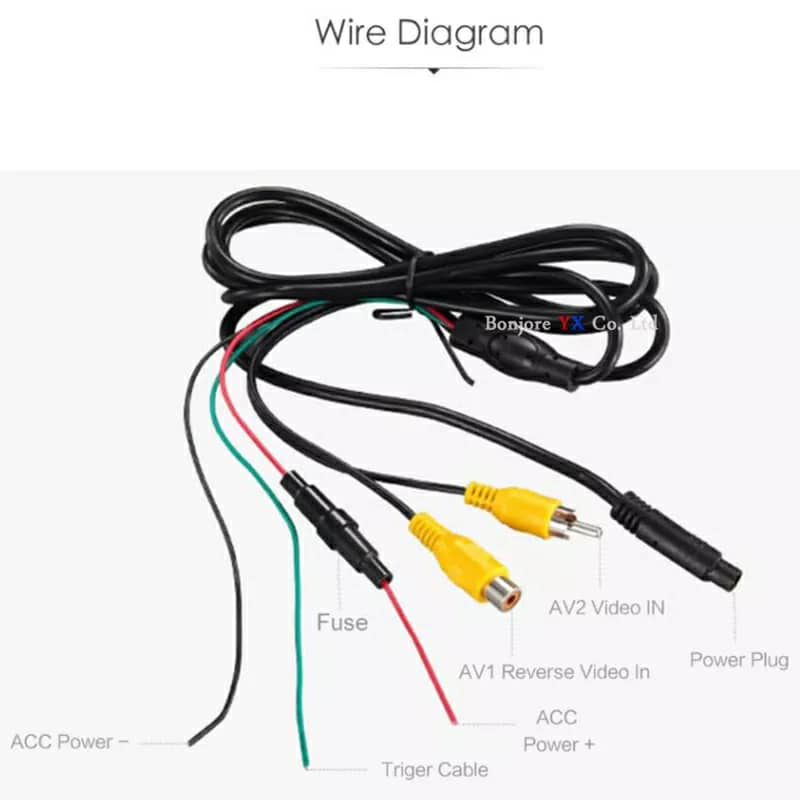 مرآة رؤية خلفية بشاشة 7 بوصة LCD TFT MP5 بلوتوث 1024P - Rétroviseur Écran LCD TFT 7 Pouces MP5 Bluetooth 1024P