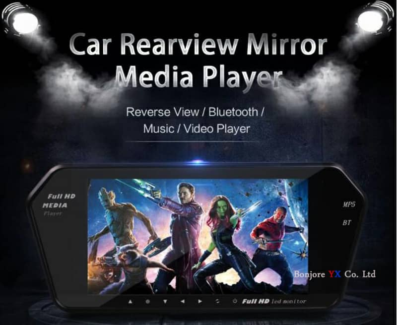 مرآة رؤية خلفية بشاشة 7 بوصة LCD TFT MP5 بلوتوث 1024P - Rétroviseur Écran LCD TFT 7 Pouces MP5 Bluetooth 1024P