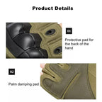 قفازات تكتيكية عسكرية للدراجات النارية كاملة الأصابع - Gants Tactiques Militaires Moto Doigt Complet