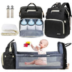 حقيبة حفاضات وسرير أطفال 3 في 1 قابلة للطي - Sac à dos à langer 3-en-1 pliable avec lit bébé