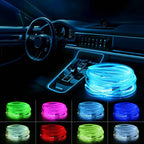 شريط إضاءة LED ألياف بصرية RGB للسيارة 12V - Quickdz Shop - Bande Lumineuse LED Fibre Optique RGB 12V pour Intérieur Voiture - Quickdz Shop