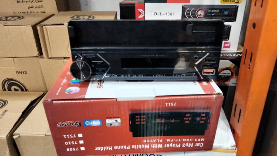 راديو سيارة STC بلوتوث 1 DIN FM USB SD AUX-in مع حامل هاتف وشحن سريع MP3-7509 - Autoradio STC Bluetooth 1 DIN FM USB SD AUX-in avec Support Téléphone & Charge Rapide MP3-7509