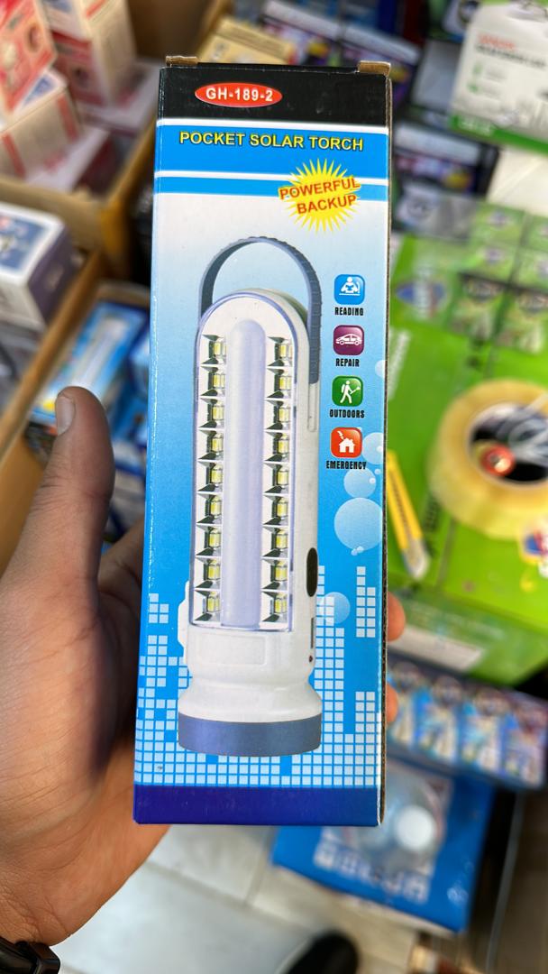 مصباح كشاف LED شمسي قابل للشحن USB SH-189-2 - Lampe Torche LED Solaire Rechargeable USB SH-189-2