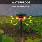 Répulsif pour animeux Capteur de mouvement à énergie solaire, alarme sonore et lumineuse 6 LED - مستشعر حركة يعمل بالطاقة الشمسية لطارد الحيوانات