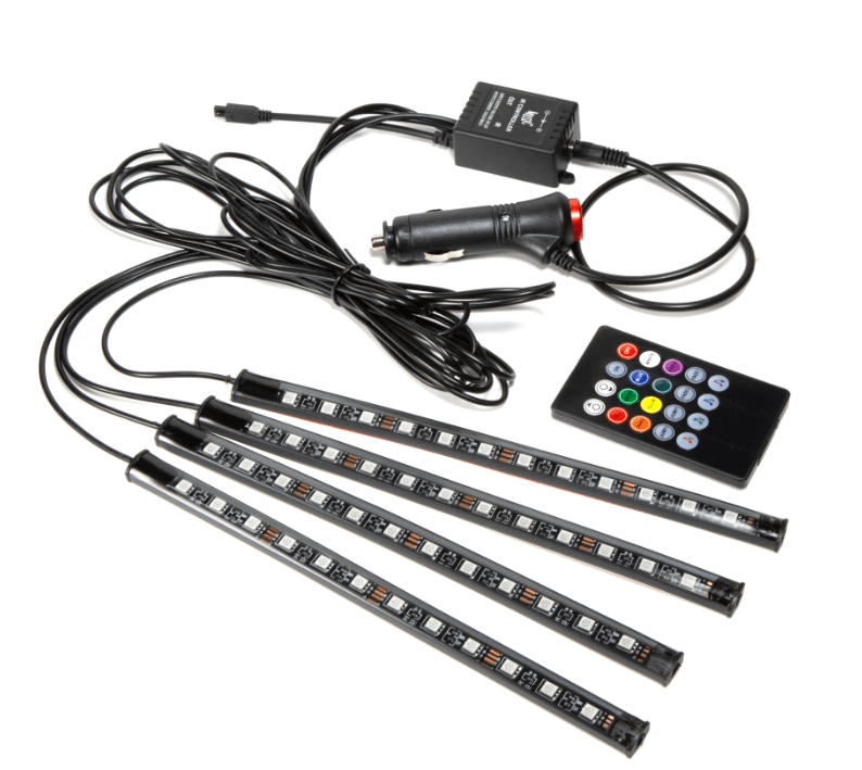 إضاءة داخلية للسيارة LED RGB 48 مصباح - مزامنة موسيقية - Éclairage Intérieur Voiture LED RGB 48 LED - Synchronisation Musique
