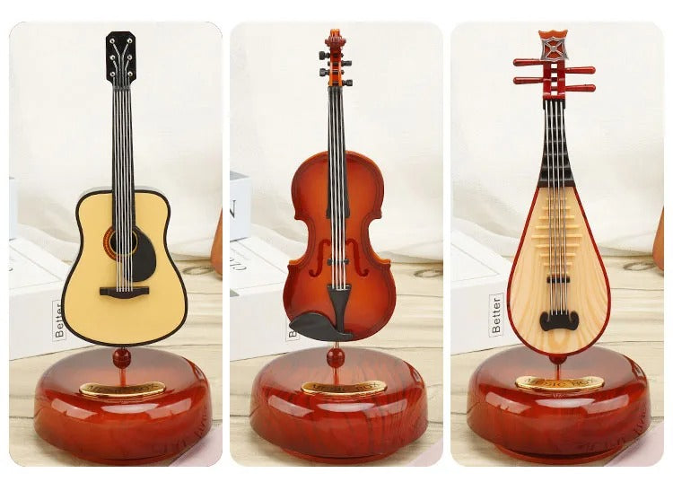 جيتار صغير صندوق موسيقي | ديكور منزلي أنيق - Mini Guitare Boîte à Musique Rétro | Décoration Élégante