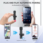 ميكروفون K11 لاسلكي كليب للتسجيل (أندرويد/آيفون) - Microphone Cravate Sans Fil K11 pour Enregistrement Audio Vidéo (Android/iPhone)