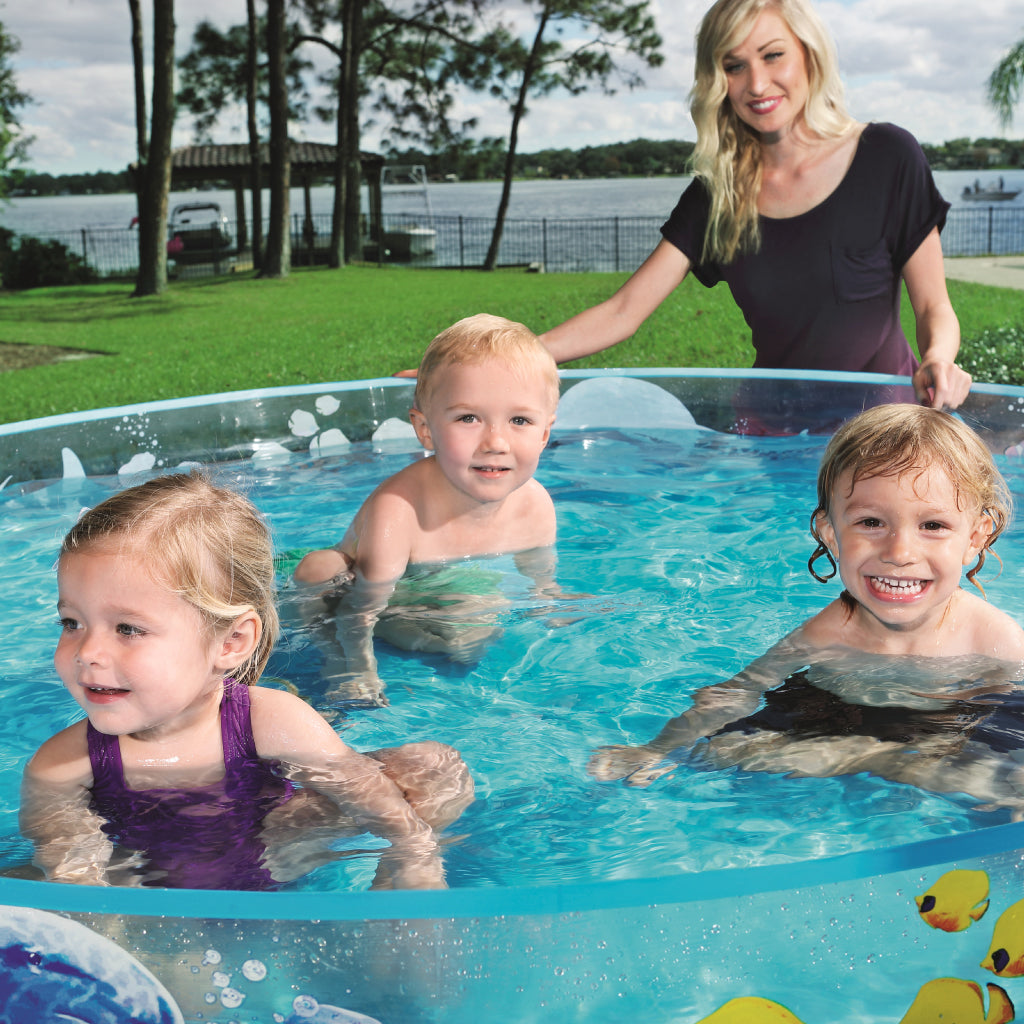 مسبح أطفال دائري أكواريوم فينيل/PVC شفاف 183x38 سم Bestway 55030 - Piscine Ronde Enfant Aquarium Vinyle/PVC Transparente 183x38cm Bestway 55030