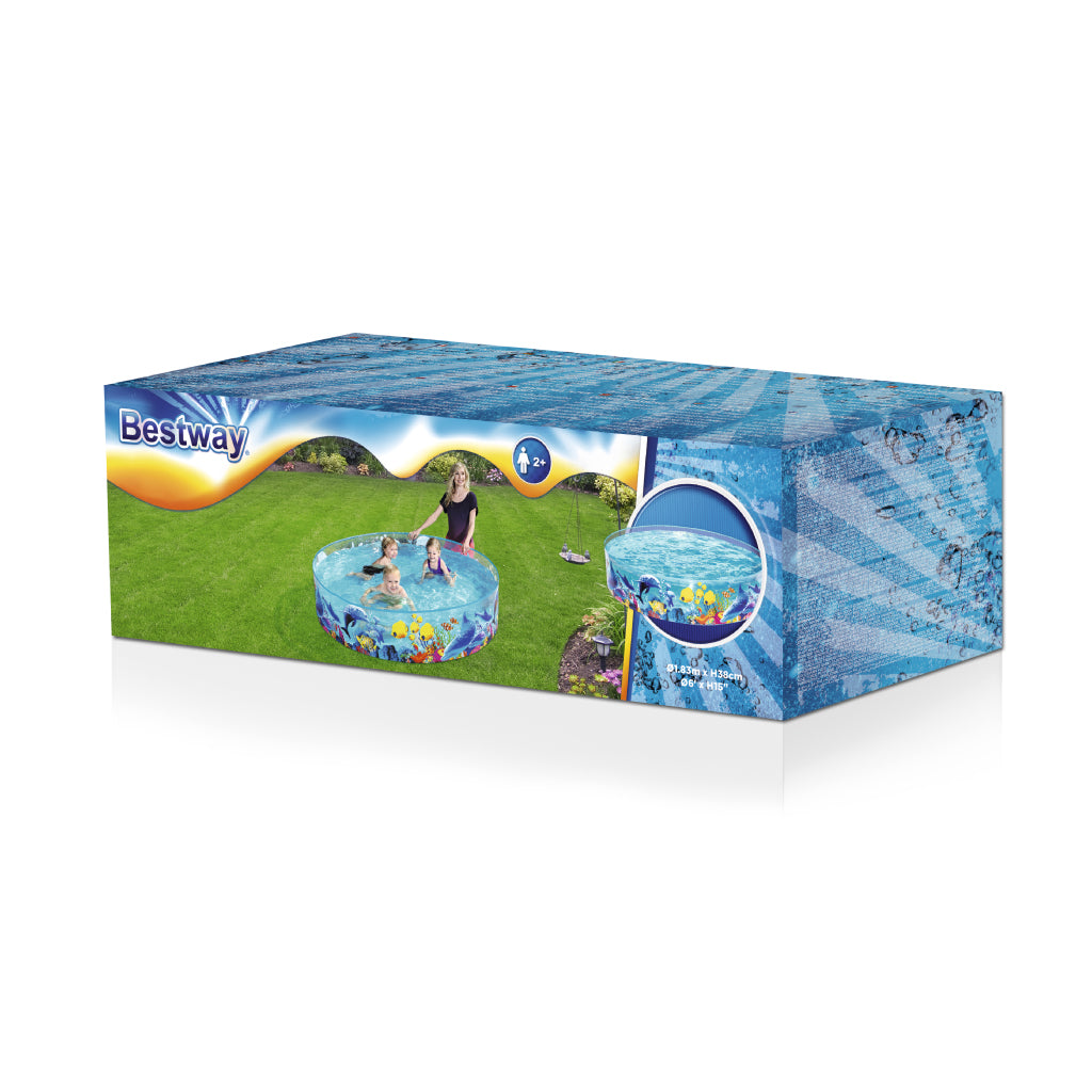 مسبح أطفال دائري أكواريوم فينيل/PVC شفاف 183x38 سم Bestway 55030 - Piscine Ronde Enfant Aquarium Vinyle/PVC Transparente 183x38cm Bestway 55030