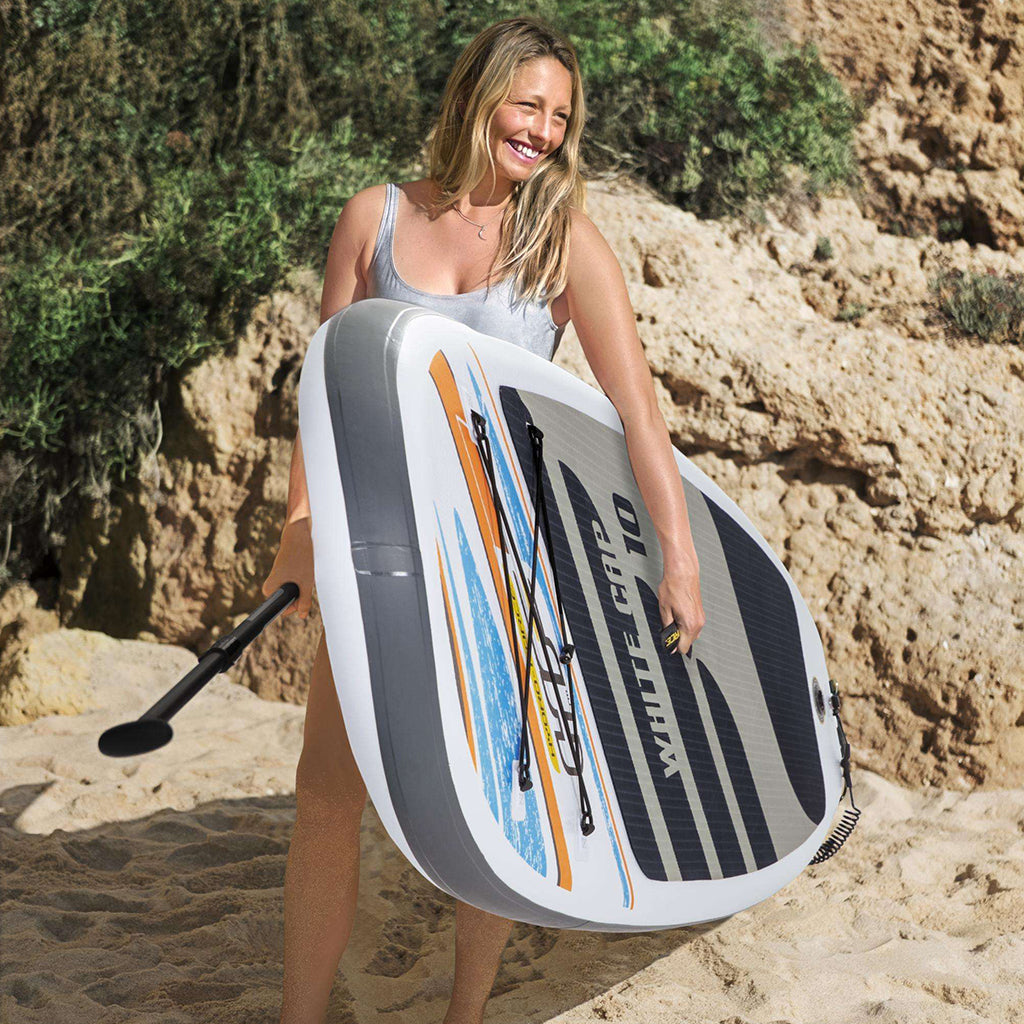 لوح تجديف قابل للنفخ Hydro-Force White Cap Bestway 65342 مع مضخة وحقيبة ظهر - Paddle Gonflable Hydro-Force White Cap Bestway 65342 avec Pompe et Sac à Dos