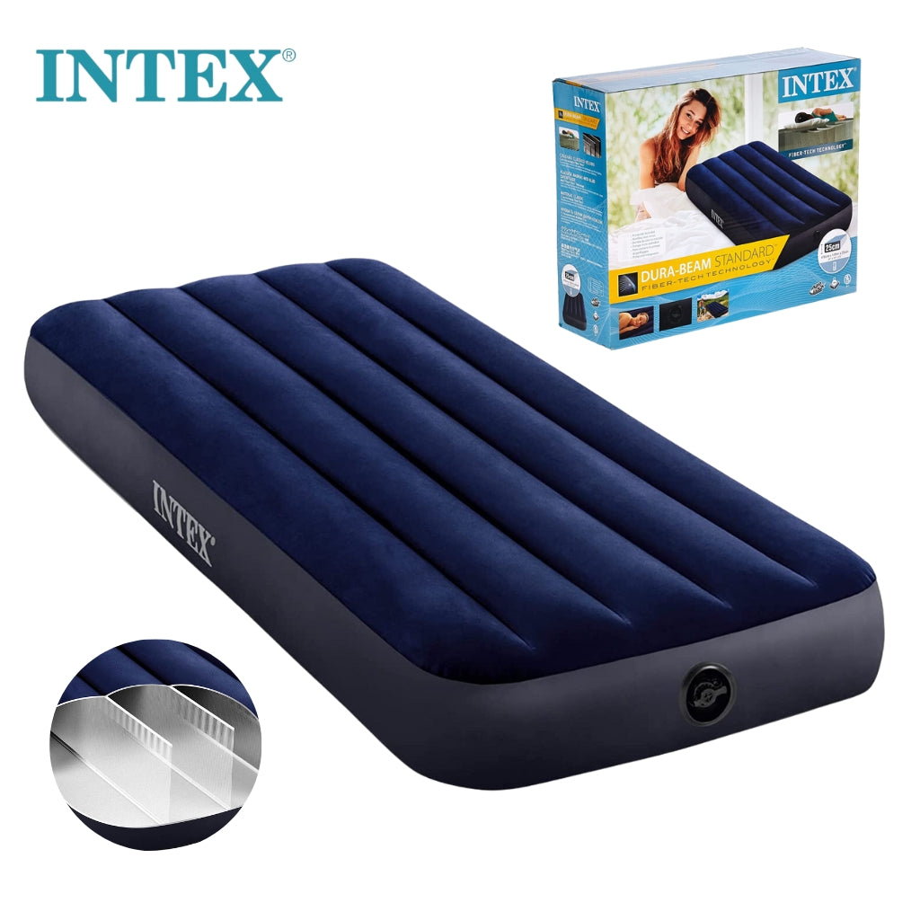 مرتبة هوائية INTEX 64756 بتقنية Fiber-Tech 191×76×25 سم - Matelas gonflable INTEX 64756 Fiber-Tech Technology 191×76×25cm