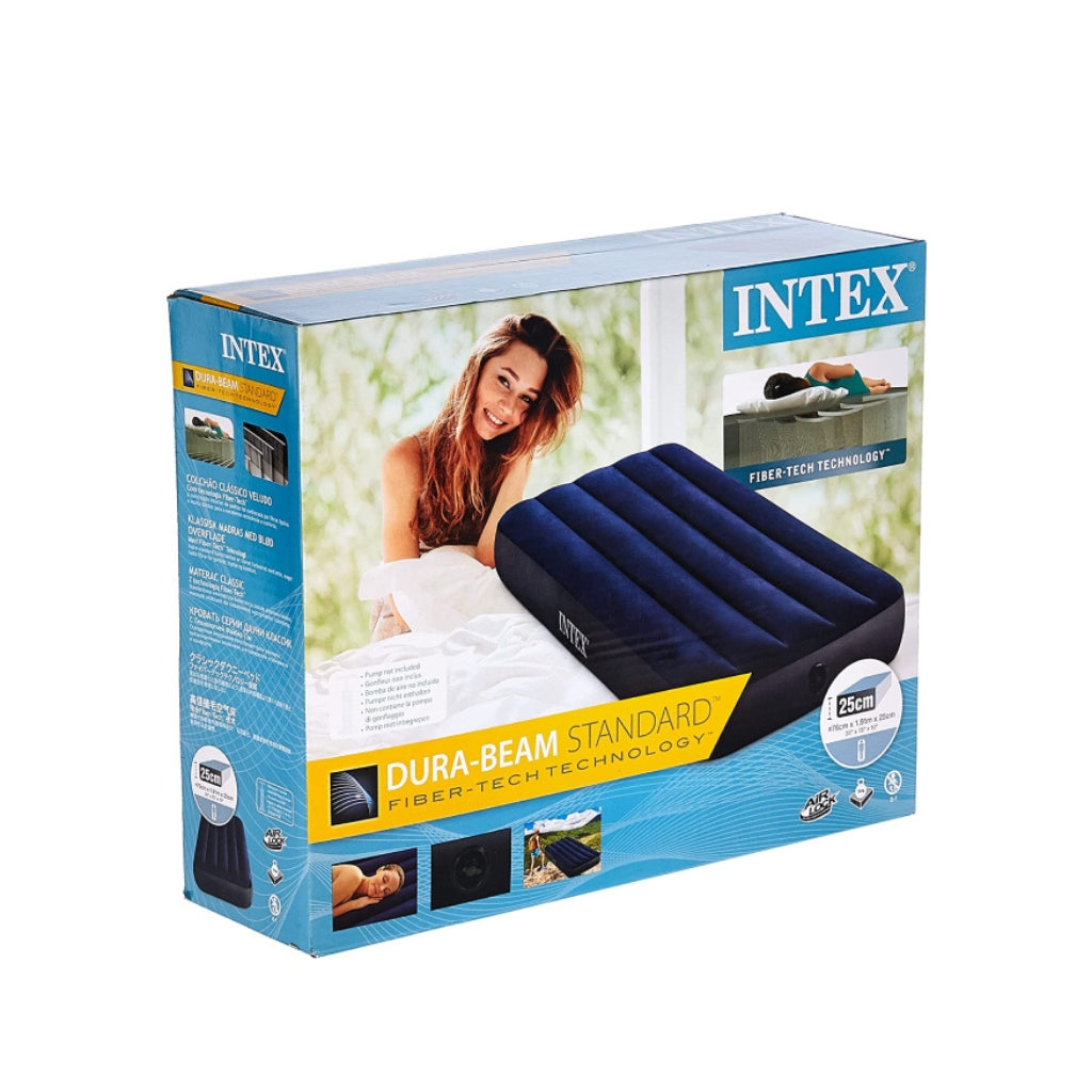مرتبة هوائية INTEX 64756 بتقنية Fiber-Tech 191×76×25 سم - Matelas gonflable INTEX 64756 Fiber-Tech Technology 191×76×25cm