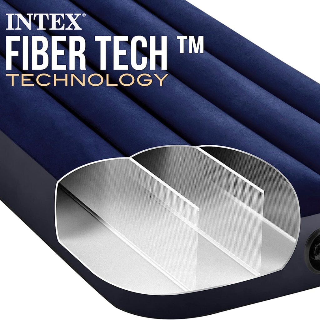 مرتبة هوائية INTEX 64756 بتقنية Fiber-Tech 191×76×25 سم - Matelas gonflable INTEX 64756 Fiber-Tech Technology 191×76×25cm