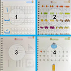 طقم 4 كتب ماجيك Quickdz Shop لتعليم الأطفال: الحروف، الأرقام، الرياضيات، الرسم - Kit 4 Livres Magiques Quickdz Shop pour Enfants: Apprentissage Lettres, Chiffres, Maths, Dessin