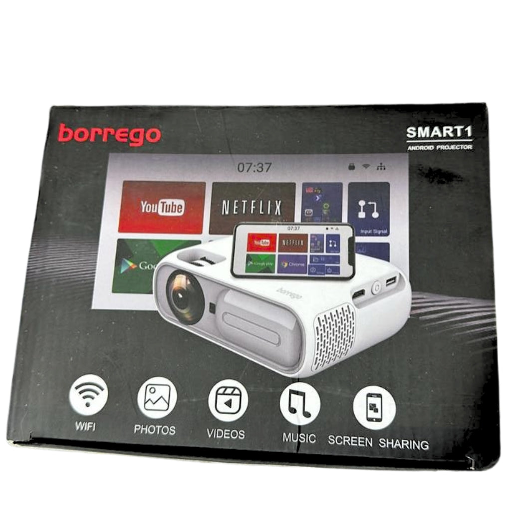 Borrego Projector Smart 1 Android 9.0 Bluetooth Projection technology 3.5inch LCD TFT display