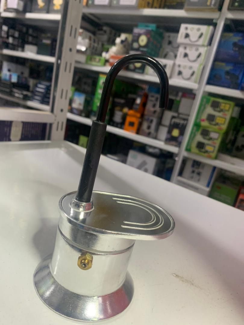 Cafetière Italienne Moka à Tube en Alliage d'Aluminium 50ml - ماكينة صنع قهوة الموكا الإيطالية بأنبوب من سبائك الألومنيوم