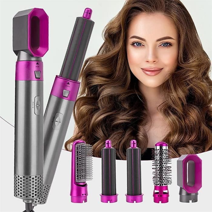 فرشاة تصفيف الشعر 5 في 1 | سشوار ومصفف هوائي - Brosse Coiffante Sèche-cheveux 5-en-1 Air Chaud Premium