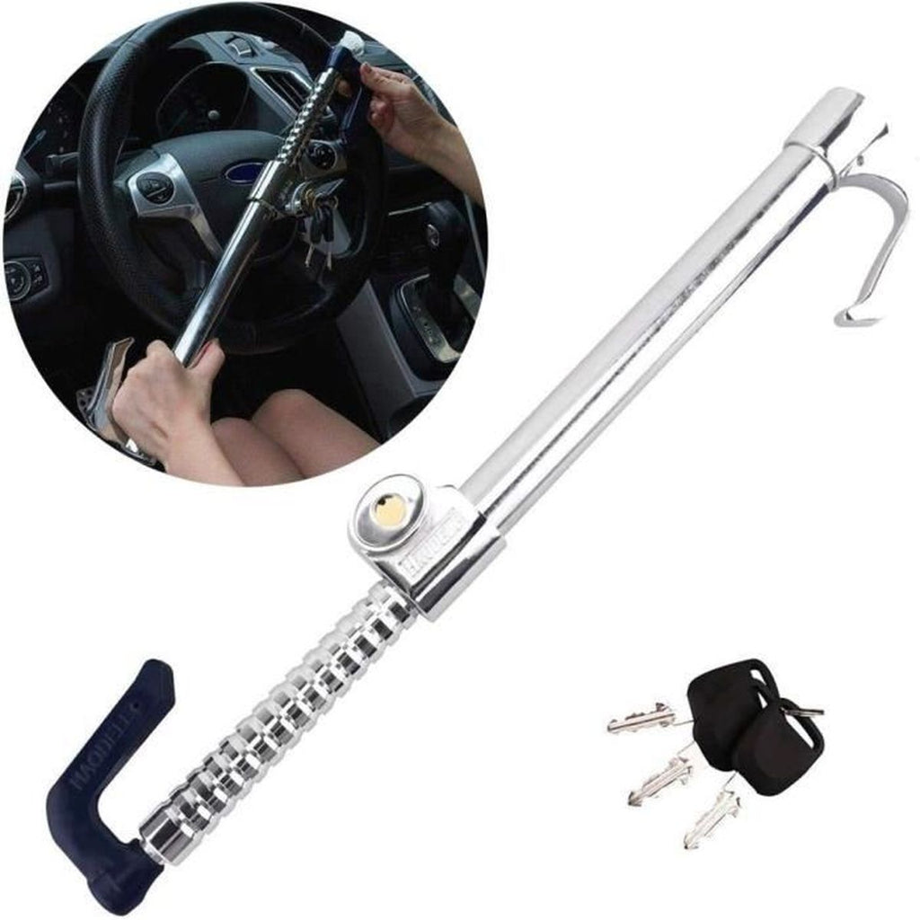 Serrure antivol Standard de frein et volant rétractable double crochet En Acier Inoxydable - قفل مضاد للسرقة فرامل وعجلة قيادة من الفولاذ المقاوم للصدأ