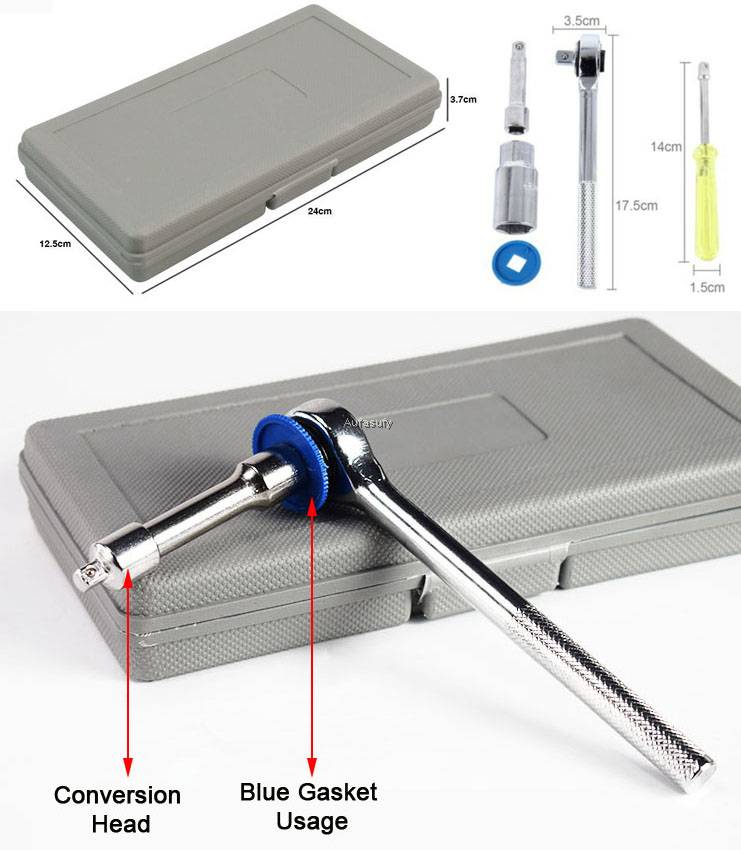 طقم مفاتيح شدات 40 قطعة 1/4 و 3/8 بوصة Aiwa - Caisse 40 Clés à Douilles Mixtes 1/4″ et 3/8″ Aiwa