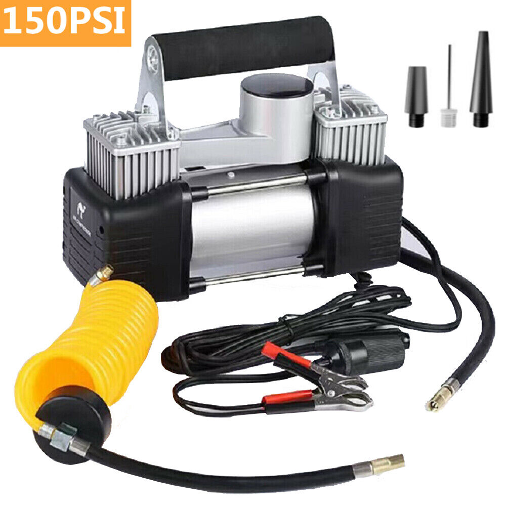 Compresseur automobile à double piston, 70 L/min, tuyau de 3 mètres, 12 V