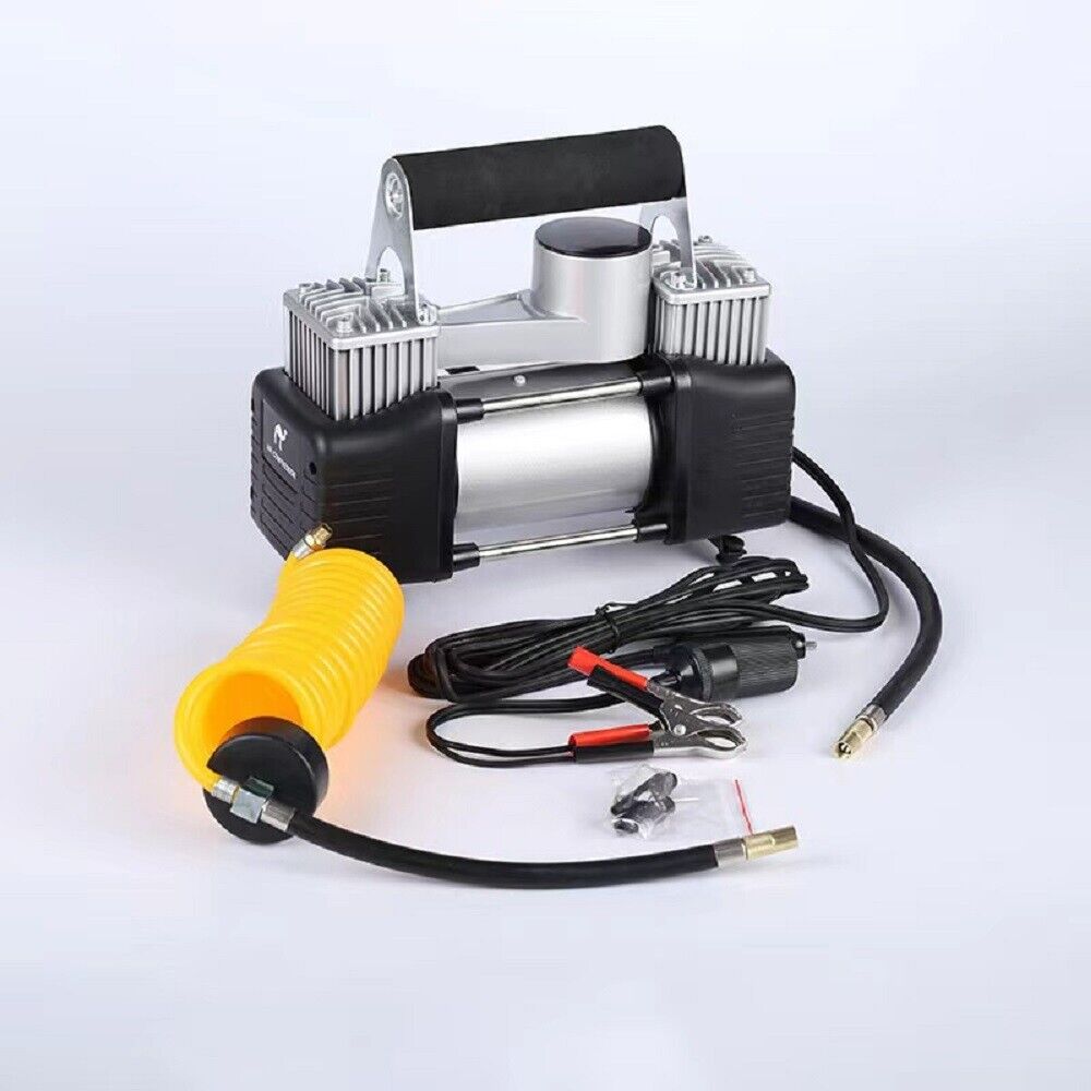 Compresseur automobile à double piston, 70 L/min, tuyau de 3 mètres, 12 V