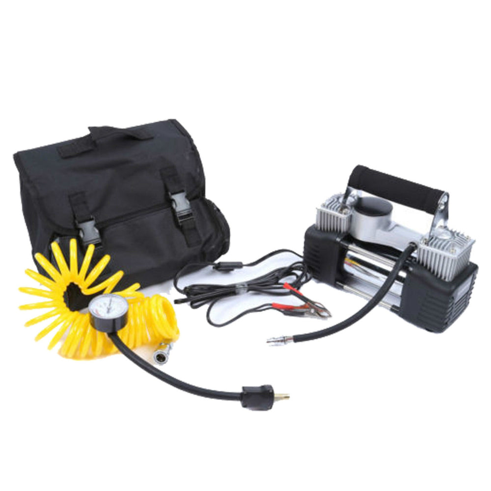 Compresseur automobile à double piston, 70 L/min, tuyau de 3 mètres, 12 V
