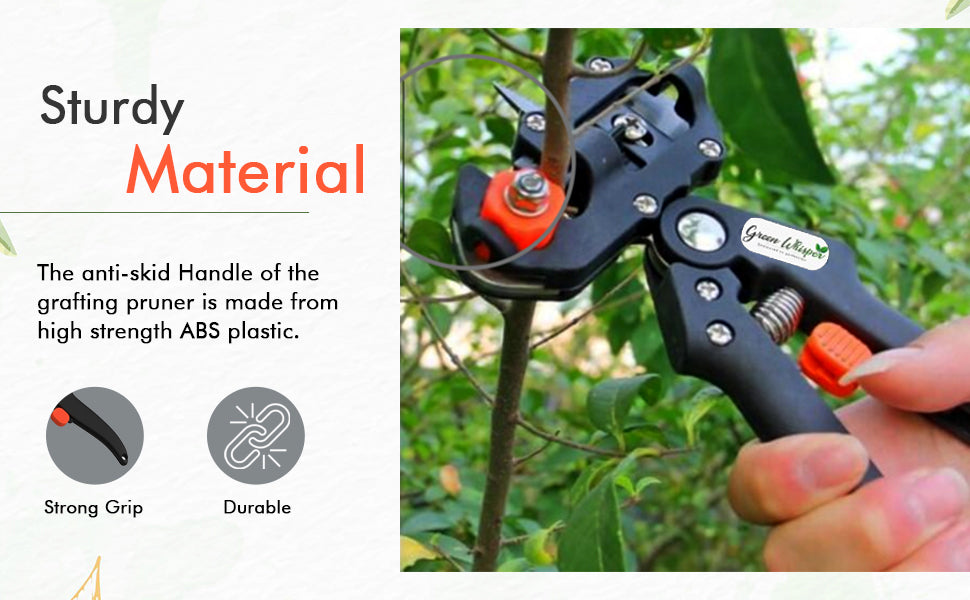 مقص تطعيم أشجار احترافي بشفرتين | فولاذ كربوني - Ciseau de Greffage Professionnel Quickdz Shop | Lames Acier Carbone