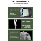 Lampe Led Suspendue En Forme De Boule Décorative, Rechargeable Par Usb, Pour Camping Intérieur Et Extérieur, En Forme De Lune Ou De Terre, 1 Pièce