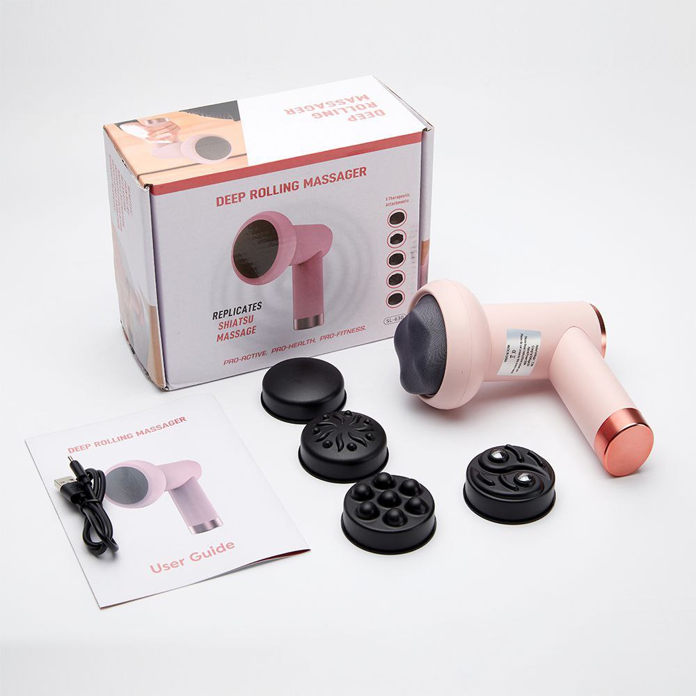 آلة نحت الجسم اللاسلكية 5 في 1 مع 5 رؤوس تدليك - Machine de Sculpture Corporelle Sans Fil 5-en-1 avec 5 Têtes de Massage