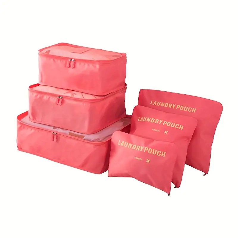 طقم 6 قطع حقائب تنظيم وتخزين السفر أوكسفورد - Ensemble 6 Sacs de Rangement Voyage Cube Organisateur Oxford