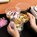 منظم مجوهرات دوار 360° كريستال أكريليك مع قفل - Organisateur de Bijoux Rotatif 360° en Cristal Acrylique avec Serrure