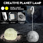 Lampe Led Suspendue En Forme De Boule Décorative, Rechargeable Par Usb, Pour Camping Intérieur Et Extérieur, En Forme De Lune Ou De Terre, 1 Pièce