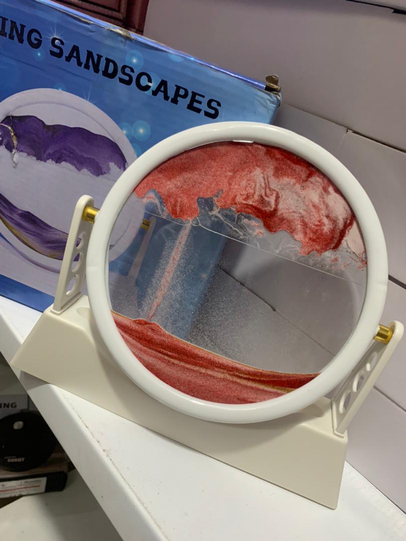 سبلييه رمل متحرك ثلاثي الأبعاد مع حامل - فن الرمال البحرية العميقة - Sablier 3D Art Sable Marin Profond avec Support - Décoration Relaxante