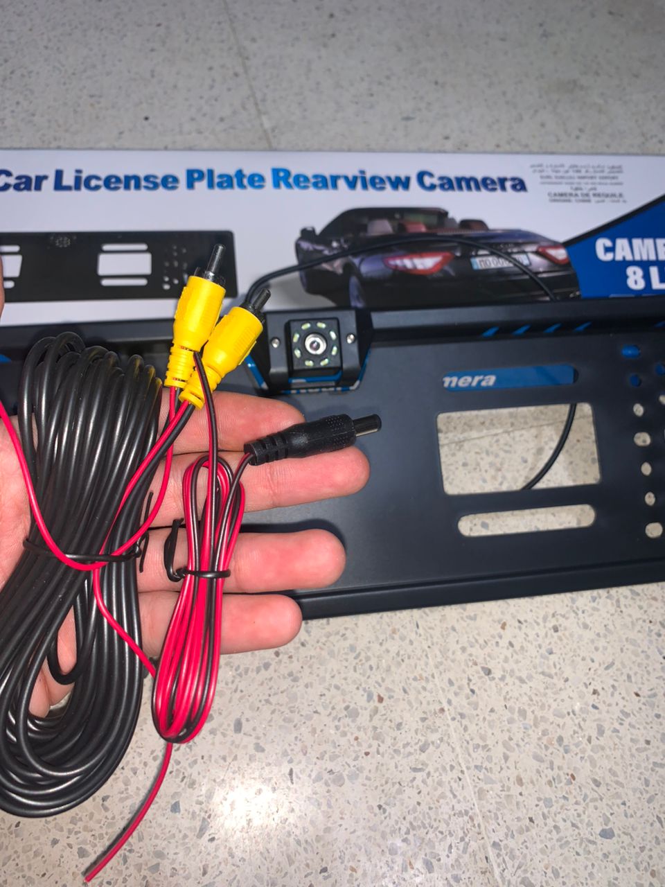 Caméra de recul HD pour voiture, Avec cadre de plaque d'immatriculation Standard , étanche, Vision nocturne, 4 LED