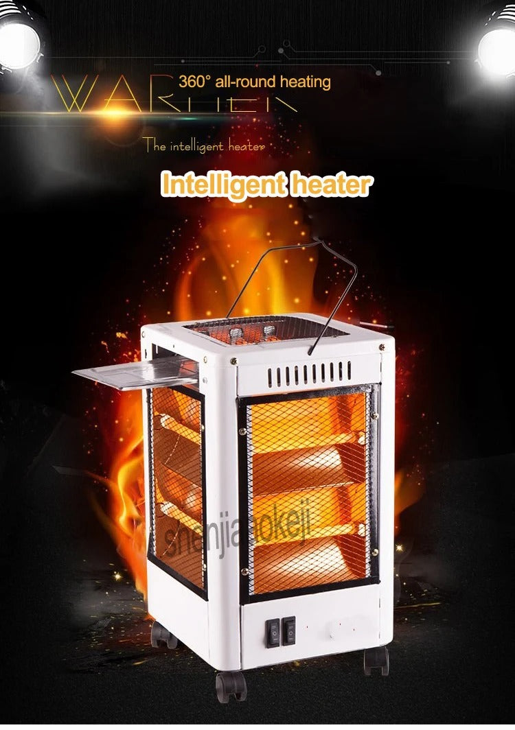 دفاية كهربائية وشواية 360° اقتصادية 2000W - 5 جوانب - Chauffage Électrique & Gril 360° Éco 2000W - 5 Façades