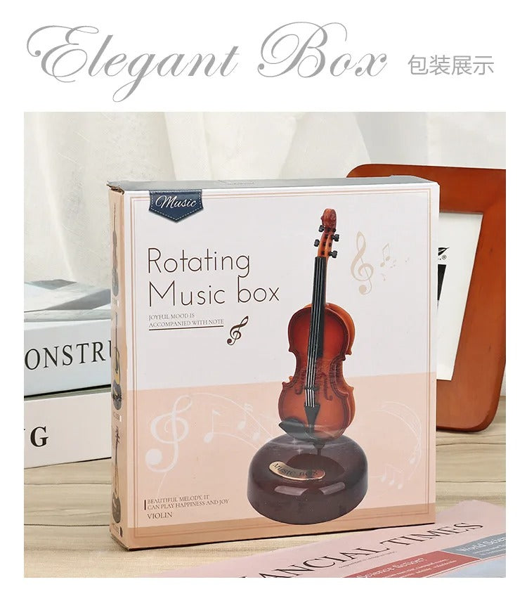 كمان صغير صندوق موسيقى ديكور - Mini Violon Boîte à Musique Décorative Rétro