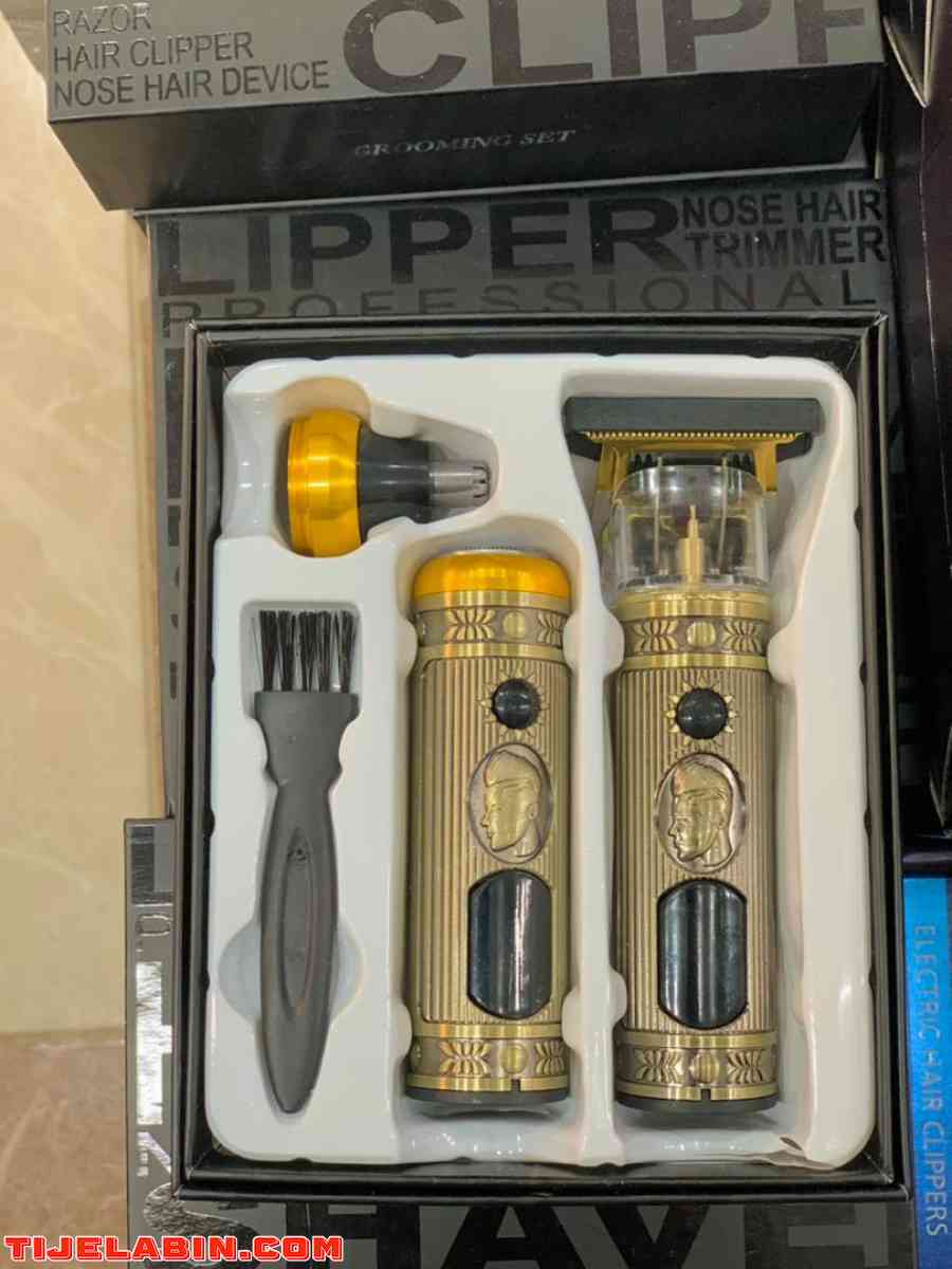 مجموعة ماكينة حلاقة كهربائية للرجال، ماكينة تشذيب اللحية والأنف، شحن USB، شاشة LCD - Rasoir Électrique Homme Multifonction, Tondeuse Barbe Nez USB, Écran LCD