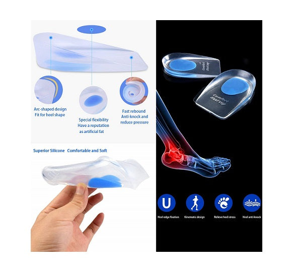 وسادات كعب سيليكون Quickdz Shop | تخفيف آلام الكعب والتهاب اللفافة الأخمصية - Talonnettes Silicone Souples Quickdz Shop | Soulagement Douleur Talon & Fasciite Plantaire