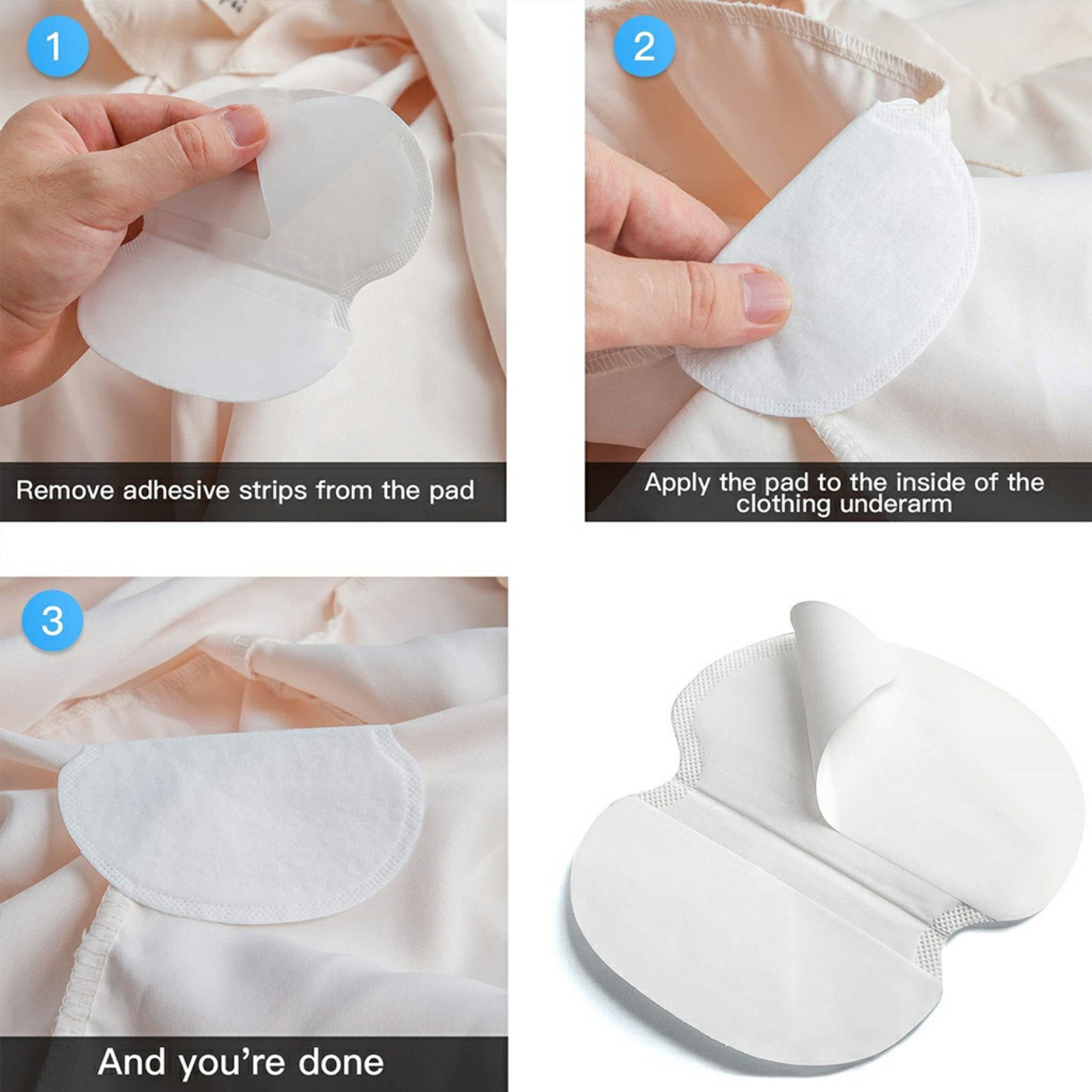 طقم 10 قطع ملصقات حماية الإبط من العرق - Ensemble 10PCS Protège-Aisselles Anti-Transpiration