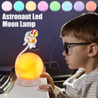 مصباح ليلي LED ثلاثي الأبعاد على شكل رائد فضاء قابل لإعادة الشحن USB - Veilleuse LED 3D Décorative Astronaute Rechargeable USB