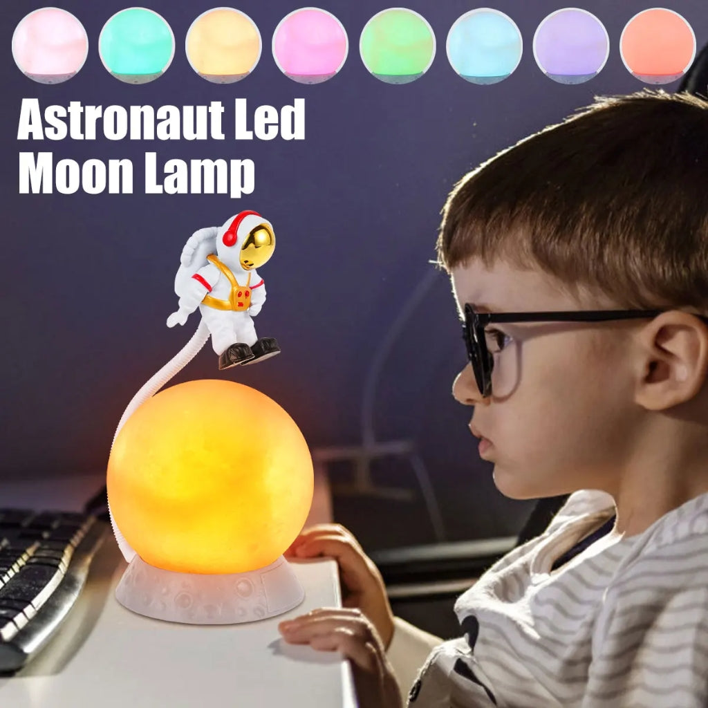 مصباح ليلي LED ثلاثي الأبعاد على شكل رائد فضاء قابل لإعادة الشحن USB - Veilleuse LED 3D Décorative Astronaute Rechargeable USB