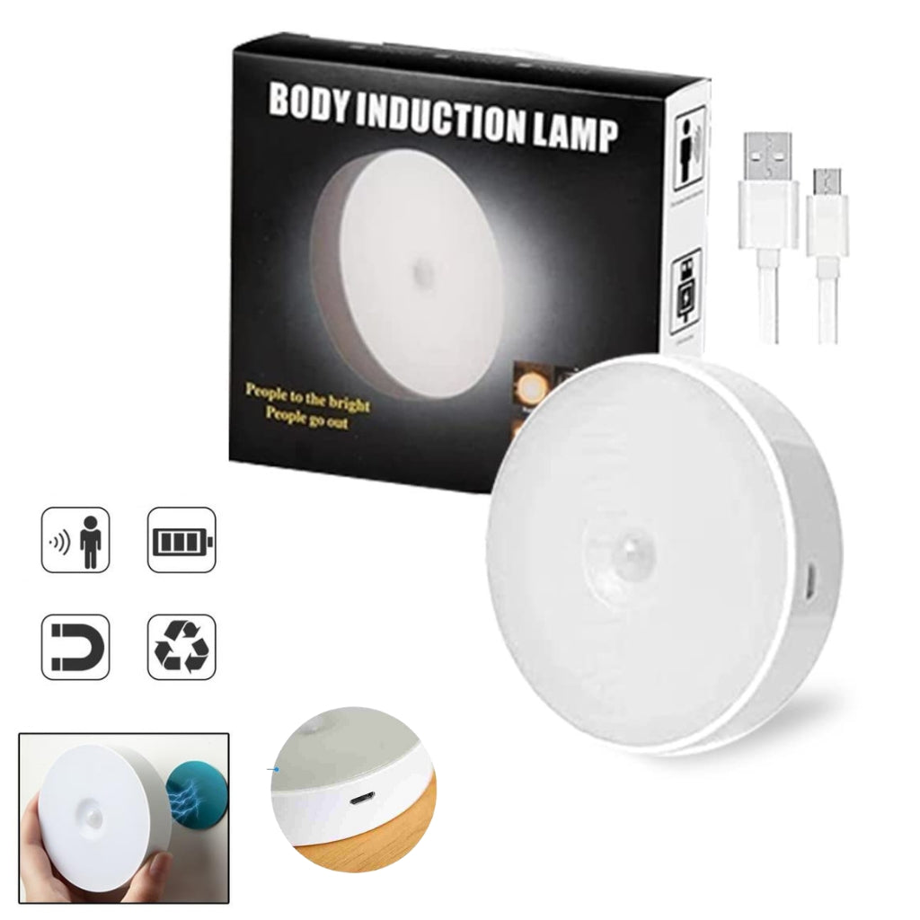 مصباح LED بحساس حركة لاسلكي قابل لإعادة الشحن - Lampe LED Rechargeable à Détecteur de Mouvement Sans Fil