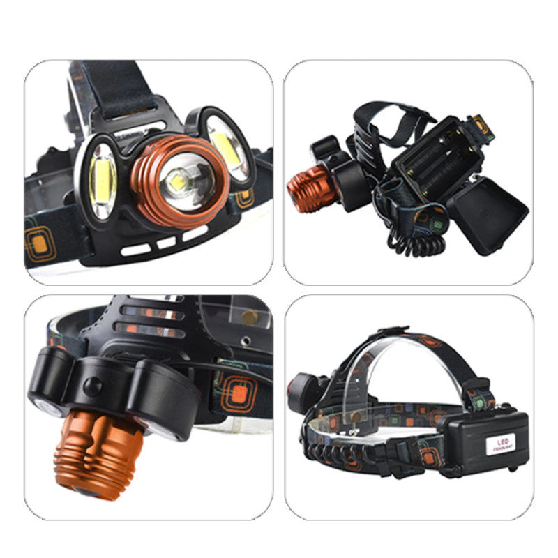 مصباح أمامي LED قابل للزوم 6600mAh بـ 4 أوضاع إضاءة - BEETRO LA-294 - Lampe Frontale LED Rechargeable Zoom 6600mAh 4 Modes - BEETRO LA-294