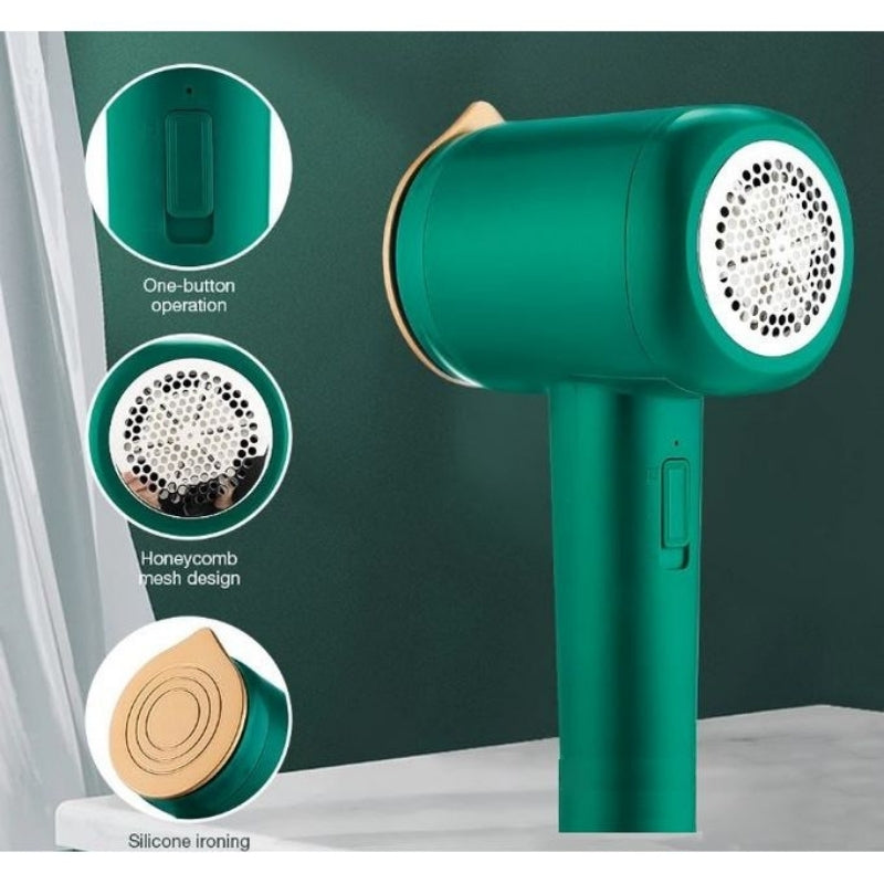 Défroisseur et rasoir à peluches portatif 2 en 1 pour vêtements مكواة + الة زغب 2 في 1 محمولة للملابس