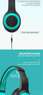 Casque Bluetooth sans fil stéréo Hifi , microphone intégré, Souple DUNTH DU-B130