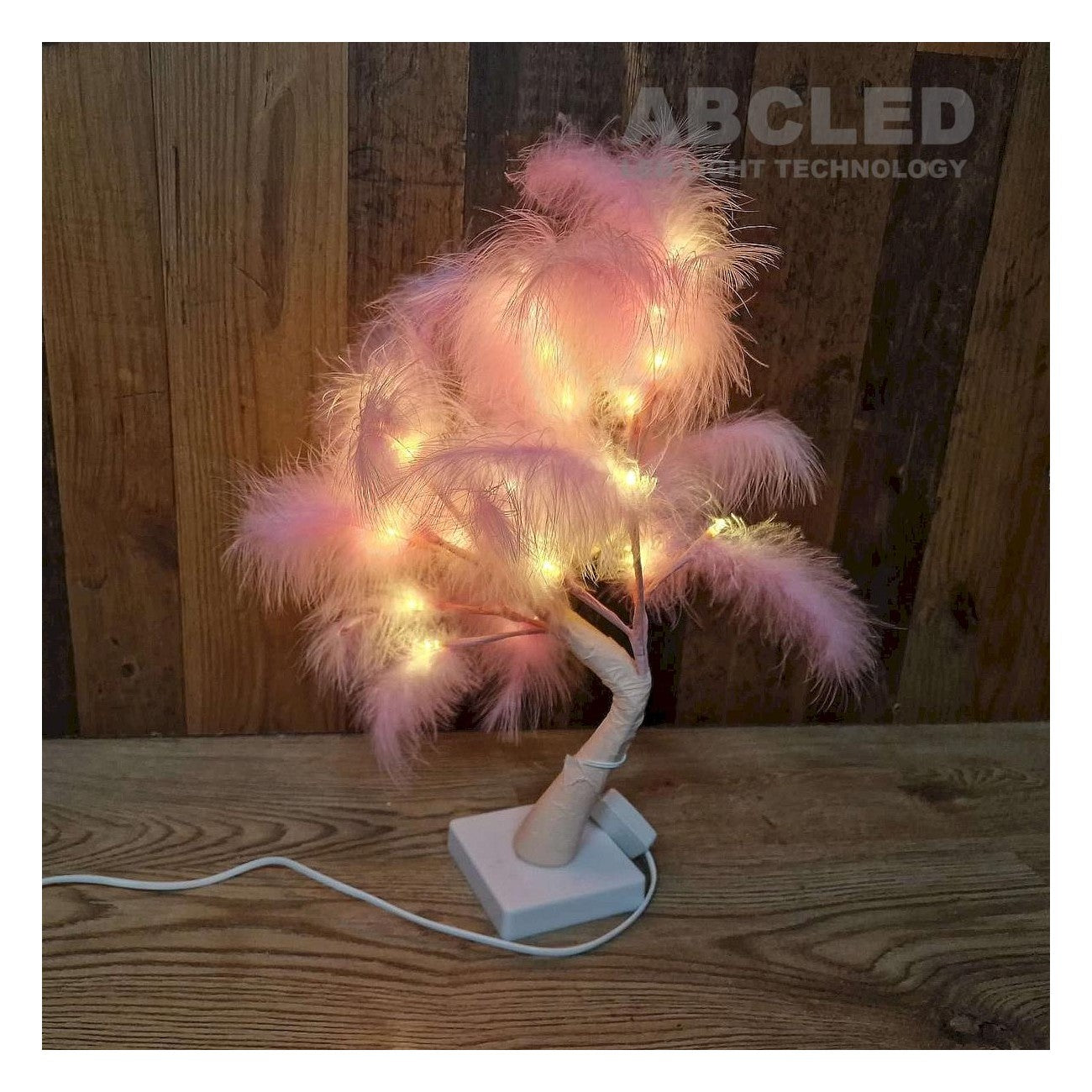 مصباح طاولة بجانب السرير على شكل شجرة مضيئة 45 سم / 220 فولت - وردي - Lampe a chevet en forme D’Arbre Lumineux 45cm / 220V- Rose