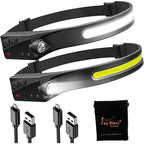 كشاف رأس Quickdz Shop قابل للشحن COB 350 لومن مع مستشعر حركة - Lampe Frontale Quickdz Shop Rechargeable COB 350 Lumens avec Capteur de Mouvement