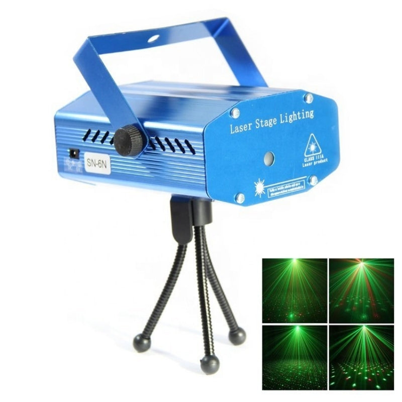 Projecteur de lumières laser LED RG stroboscopique à commande vocale 3 modes
