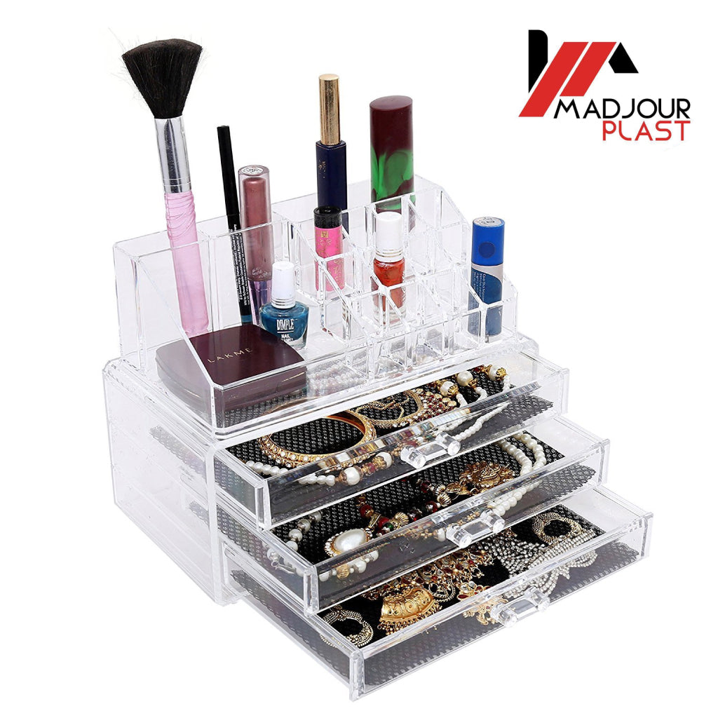 منظم مكياج أكريليك شفاف - Organisateur de maquillage acrylique transparent