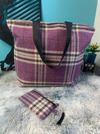 حقيبة يد نسائية كبيرة بسحاب مع محفظة - Sac à Main Femme Grande Capacité avec Portefeuille et Fermeture Éclair